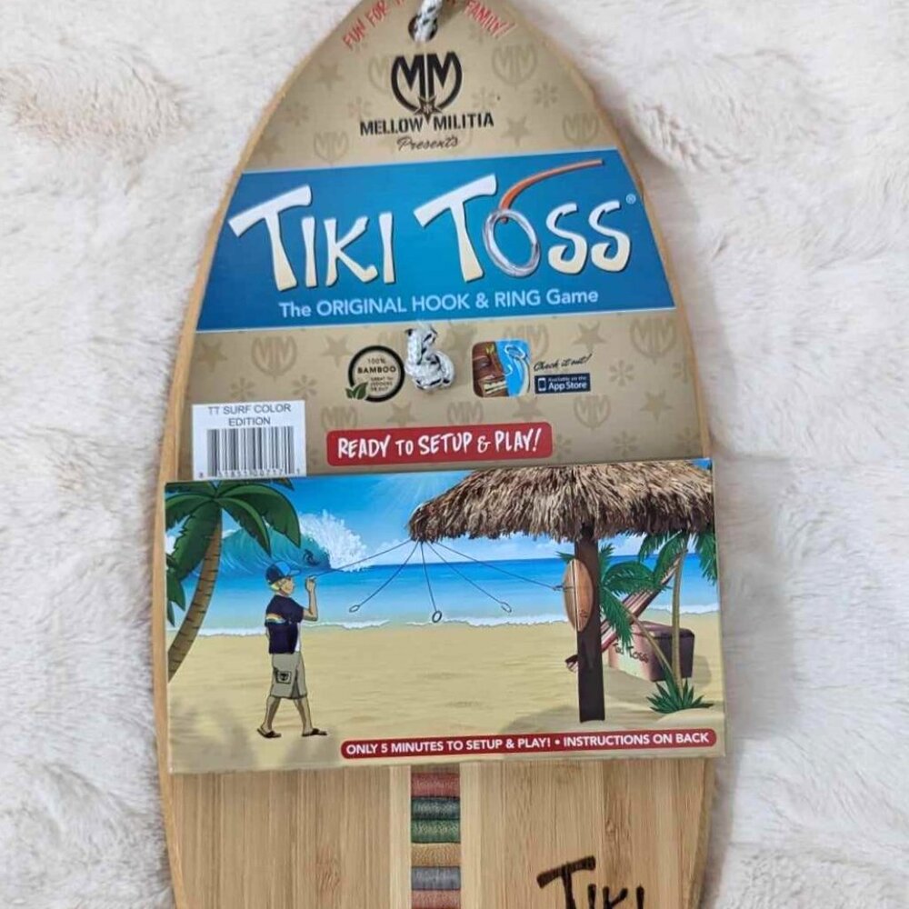 TIKI TOSS Hook and Ring Toss Game - Americana Deluxe Edition - Indoor Outdoor